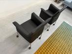 2 Nieuw Design on Stock Gola Eetkamerstoel zwart leer Wielen, Huis en Inrichting, Stoelen, Twee, Zwart, Leer, Ophalen of Verzenden