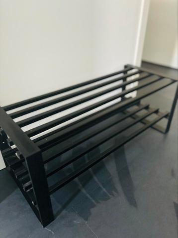 ZGAN | Schoenenrek zwart staal (bxhxd in cm) 69x27x30,5 beschikbaar voor biedingen