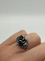 C353 Prachtige zilveren TEKA ring roosje maat 18,75, 18 tot 19, Ophalen of Verzenden, X, Dame