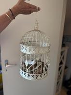 Sier vogelkooitje, Dieren en Toebehoren, Vogels | Hokken en Kooien, Ophalen, Zo goed als nieuw, Metaal, Vogelkooi