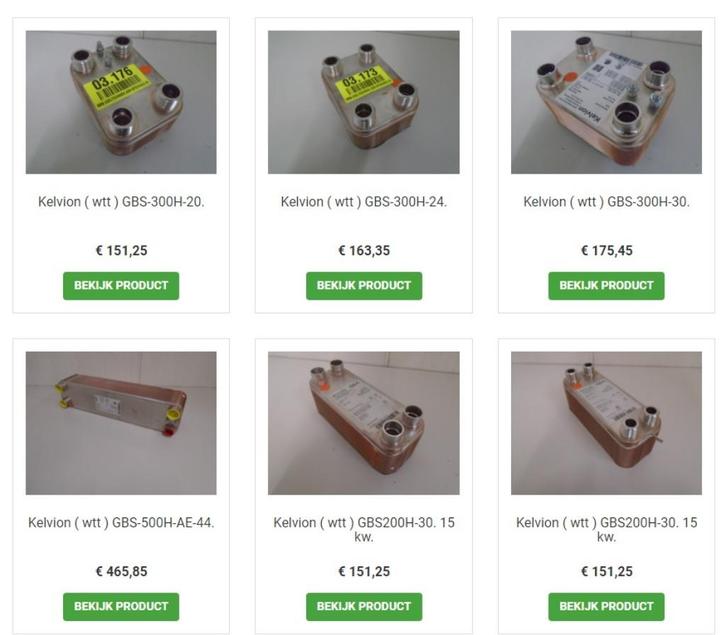 Diverse platenwisselaars Kelvion GEA, Doe-het-zelf en Verbouw, Verwarming en Radiatoren, Nieuw, Overige typen, Ophalen of Verzenden