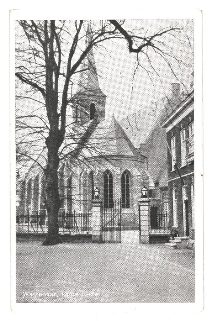 944454 Wassenaar 1964 Oude Kerk Gelopen met postzegel, Verzamelen, Ansichtkaarten | Nederland, Gelopen, Zuid-Holland, 1960 tot 1980