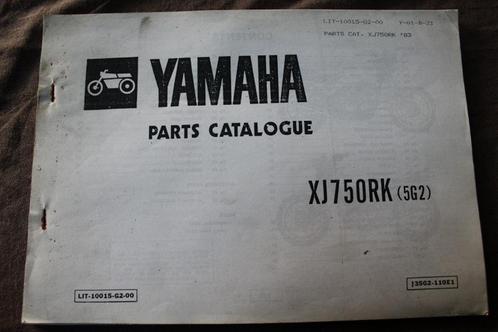 Yamaha XJ750 RK 1983 parts catalogue XJ 750 RK  5G2, Motoren, Handleidingen en Instructieboekjes, Yamaha, Ophalen of Verzenden
