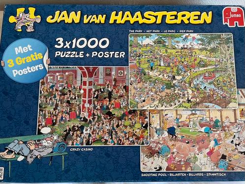 Jan van Haasteren puzzels 3x1000 stukjes, Hobby en Vrije tijd, Denksport en Puzzels, Zo goed als nieuw, Ophalen of Verzenden