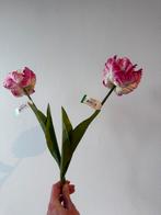 Emerald zijden kunstbloemen roze tulpen 2 stuks, Huis en Inrichting, Woonaccessoires | Kunstplanten en Kunstbloemen, Ophalen of Verzenden