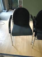 Nette zwarte kantoorstoelen met metalen frame, Ophalen, Gebruikt, Zwart, Metaal