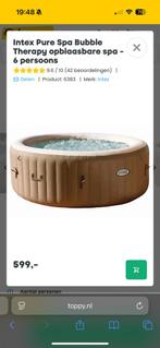 Intex Pure Spa Bubble Therapy opblaasbare spa - 6 persoons, Ophalen of Verzenden, Zo goed als nieuw, Grondzeil, Opblaasbaar