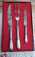 3 Delig Frans vleesbestek, APA Inoxydable, benen inleg, Antiek en Kunst, Curiosa en Brocante, Ophalen of Verzenden