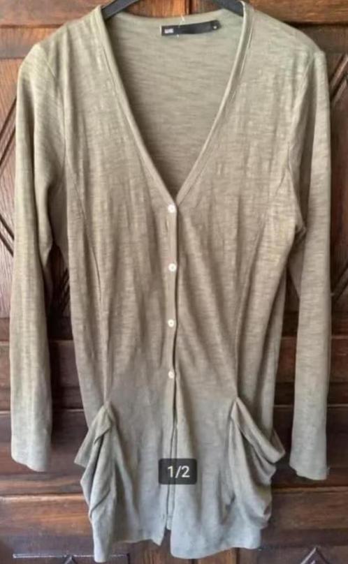 Groen, langer vest, damesvest; WE; maat M, Kleding | Dames, Truien en Vesten, Zo goed als nieuw, Maat 38/40 (M), Groen, Ophalen of Verzenden