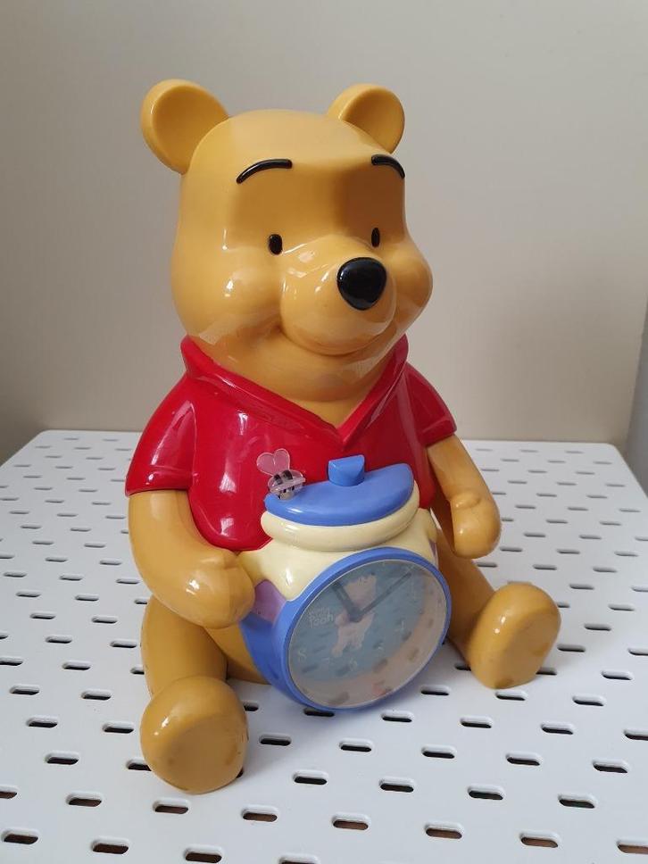 Winnie de Poeh wekker en spaarpot, Verzamelen, Disney, Beeldje of Figuurtje, Winnie de Poeh of vrienden, Ophalen of Verzenden