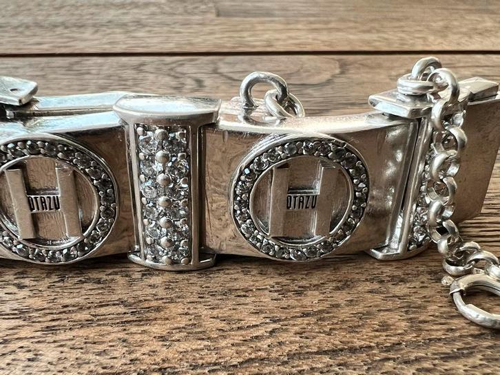 Otazu Zilveren Armband, Sieraden, Tassen en Uiterlijk, Armbanden, Zo goed als nieuw, Zilver, Met kristal, Ophalen of Verzenden