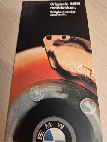 1986 Nederlands BMW remblokken brochure keurige uitgave  beschikbaar voor biedingen