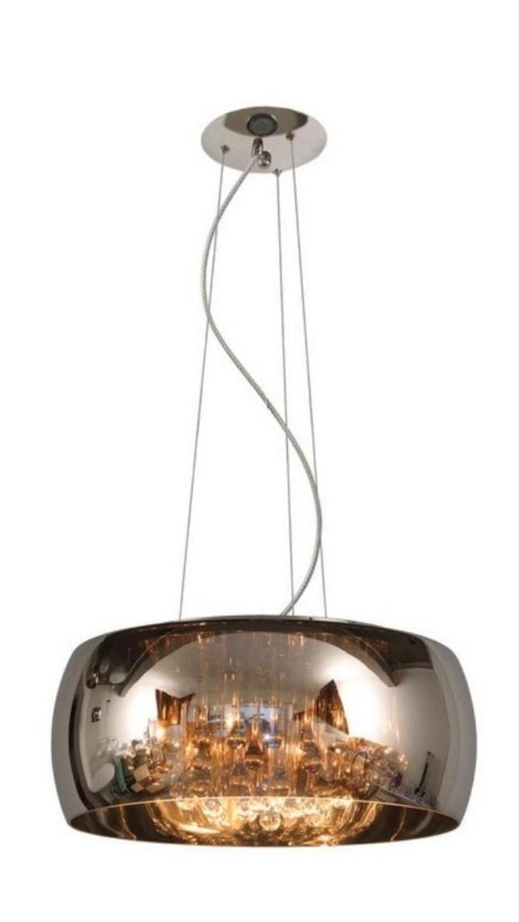 Lucide Pearl Hanglamp - Stijlvol Design, Huis en Inrichting, Lampen | Hanglampen, Zo goed als nieuw, Minder dan 50 cm, Glas, Metaal