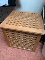 Houten bijzettafel met opbergruimte, Ophalen, Zo goed als nieuw