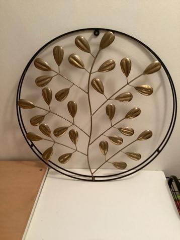 Wanddecoratie - Zwart/Goud Bladeren beschikbaar voor biedingen