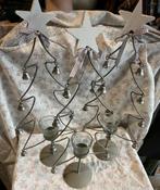 3 ijzeren kerst boompjes ( waxine kaarsjes), Ophalen of Verzenden, Zo goed als nieuw