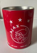 Spaarpot van Ajax Amsterdam met rondom print. H.13 cm., Ophalen of Verzenden, Zo goed als nieuw, Ajax, Overige typen