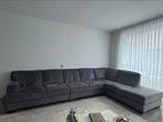 Grijze XL Microvelours Loungebank - Seats & Sofa's, Ophalen, Gebruikt, 100 tot 125 cm, Hoekbank