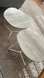 Bijzettafel natuursteen Kwantum, Huis en Inrichting, Tafels | Salontafels, Ophalen, Minder dan 50 cm, 50 tot 100 cm, Rond