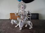Grote Durga op tijger beeld 53,5 cm hoog en 37 cm lang 8,8KG, Ophalen of Verzenden, Gebruikt