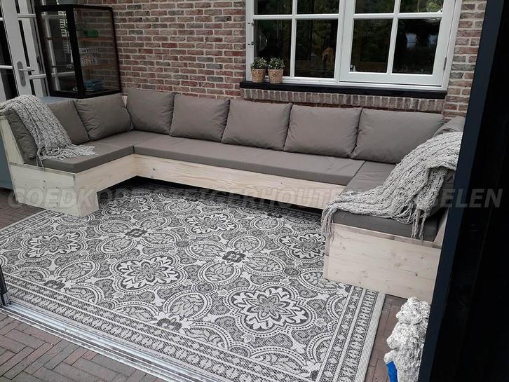 Goedkope hoekbanken Houten tuinset Loungeset Hoekbank, Tuin en Terras, Tuinbanken, Nieuw, Hout, Ophalen of Verzenden