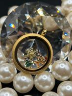 Memory locket met kerst thema, Verzenden, Zo goed als nieuw, Goud, Overige materialen