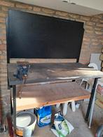 Werkbank met bankschroef en gereedschapsbord, Doe-het-zelf en Verbouw, Werkbanken, Ophalen, Gebruikt, 120 tot 170 cm, Bankschroef