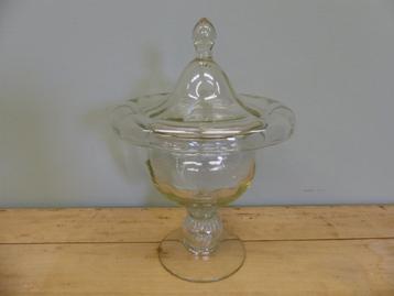 Antiek Franse 19e eeuwse bonbonnière glas *Couleur Brocante* beschikbaar voor biedingen