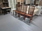 4 Koloniale Teak Stoelen - Nieuw - Super Deal!, Ophalen, Bruin, Nieuw, Vier