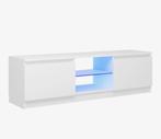 TV-meubel / TV stand wit met LED, Ophalen, 100 tot 150 cm, Zo goed als nieuw, Minder dan 100 cm