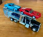 Kenworth transporter met 3 NewRay muscle cars 1:32, Ophalen of Verzenden, Zo goed als nieuw, Bus of Vrachtwagen, Overige merken