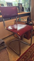 Originele Gispen stoel met lederen bekleding, Huis en Inrichting, Stoelen, Gebruikt, Leer, Ophalen of Verzenden, Eén