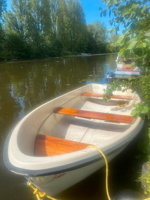 Terhi 385 vissersboot met yamaha motor 4pk 2takt, Watersport en Boten, Sloepen, Gebruikt, Tot 10 pk, 3 tot 6 meter, Buitenboordmotor