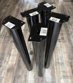 Stalen meubelpoot zwart rond ø 7,6 cm hoogte 72 cm - 5 stuks, Ophalen, Nieuw, Overige typen