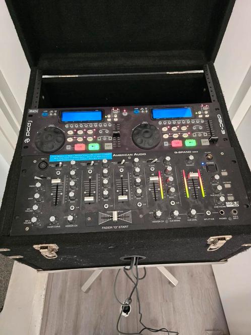 Complete DJ set incl. flightcase en statief, Muziek en Instrumenten, Dj-sets en Draaitafels, Gebruikt, Overige merken, Ophalen