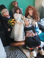 5 hele grote porseleinen poppen, Verzamelen, Poppen, Ophalen, Gebruikt, Pop