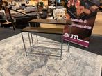 Sidetable metaal 2-delig €189,- Glans Bruin Direct leverbaar, Ophalen, 50 tot 100 cm, #Sidetable#2-Delig#Metaal#Bruin#Salontafels