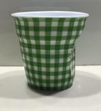REVOL Espresso Kreuk Beker - Vichy Groen, Ophalen, Zo goed als nieuw, Overige stijlen, Kop(pen) en/of Schotel(s)