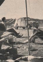retro reclame 1959 Citroën 2CV Eend auto op vakantie, Verzamelen, Verzenden, Overige typen