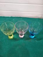 glazen gekleurd drie stuks, Ophalen of Verzenden, 'T Olde Gre-j, Info@toldegrej.nl, Endepoelstraat 20f Didam