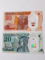 10 en 20 pound egypte 2023 unc kk f 30.8, Ophalen of Verzenden, Midden-Oosten