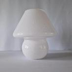 Grote vintage parlemoer witte mushroom Murano tafellamp, Minder dan 50 cm, Ophalen of Verzenden, Zo goed als nieuw