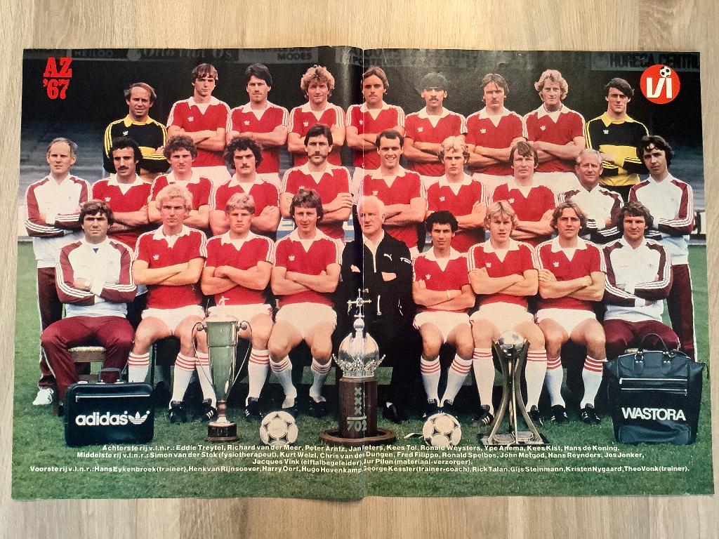 Poster AZ’67 Jaren 80, Verzamelen, Ophalen of Verzenden, Zo goed als nieuw, AZ, Poster, Plaatje of Sticker