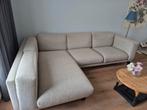 Mooie beige stoffen hoekbank, Ophalen of Verzenden, Zo goed als nieuw