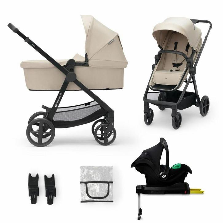 Kinderkraft 3-in-1 kinderwagen + Autostoel met Isofix base, Kinderen en Baby's, Kinderwagens en Combinaties, Zo goed als nieuw