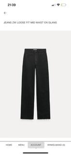 Zara wide leg jeans spijkerbroek mid waist zwarte steentjes, Nieuw, Ophalen of Verzenden, W30 - W32 (confectie 38/40), Zara