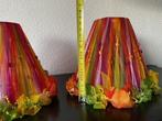 Fleurige lampenkappen (2 stuks), Nieuw, Minder dan 25 cm, Rond, Ophalen