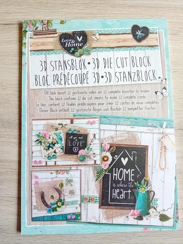 3D Stansblok LH24 Studio Light kaartenblok love and home beschikbaar voor biedingen