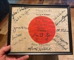 Japanse wo2 vlag met handtekeningen ingelijst, Verzamelen, Militaria | Tweede Wereldoorlog, Ophalen of Verzenden, Marine, Nederland