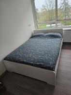 Ikea Askvoll Bed 140x200 Ikea lattenbodem + Ikea Matras, Ophalen, Wit, Tweepersoons, 140 cm